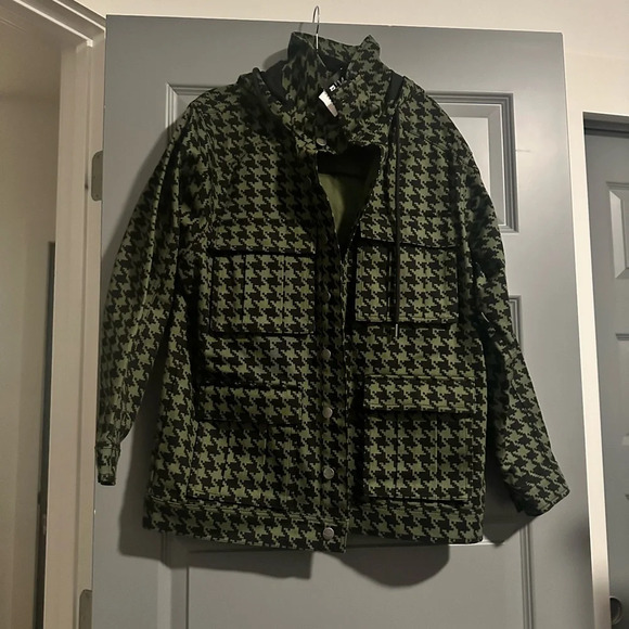 adidas x IVY PARK Black & Khaki Twill Track Jacket NWT size XS - Picture 2 of 5